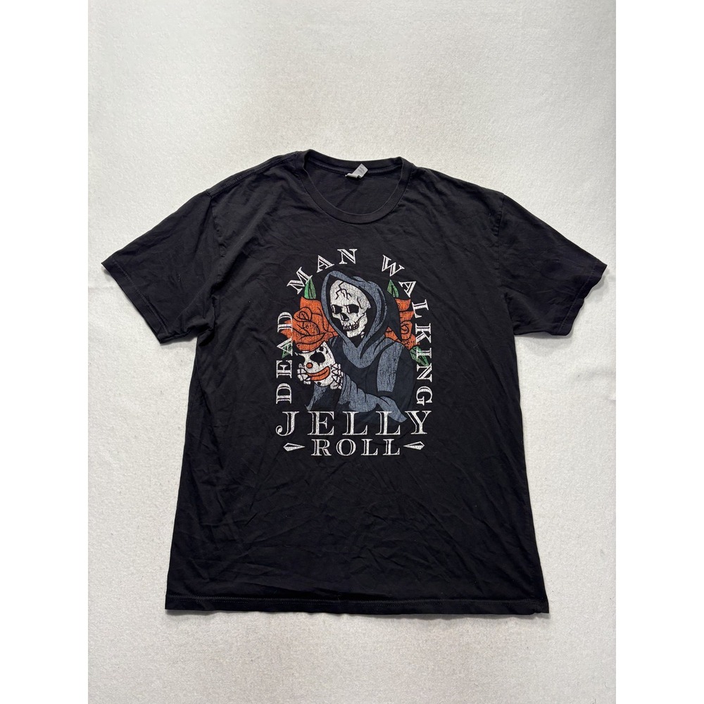 Next Level Apparel Shirt Mens 2XL Black Dead Man Walking Jelly Roll Graphic Tee